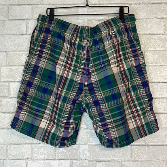 Lands End Men's Madras Plaid Swim Shorts L 36-38 - Picture 3 of 6